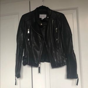 BCBGeneration Leather Moto Jacket (100% leather)